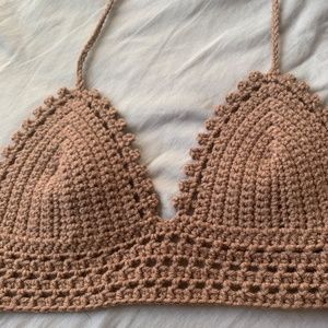 Brown Crochet Bralette